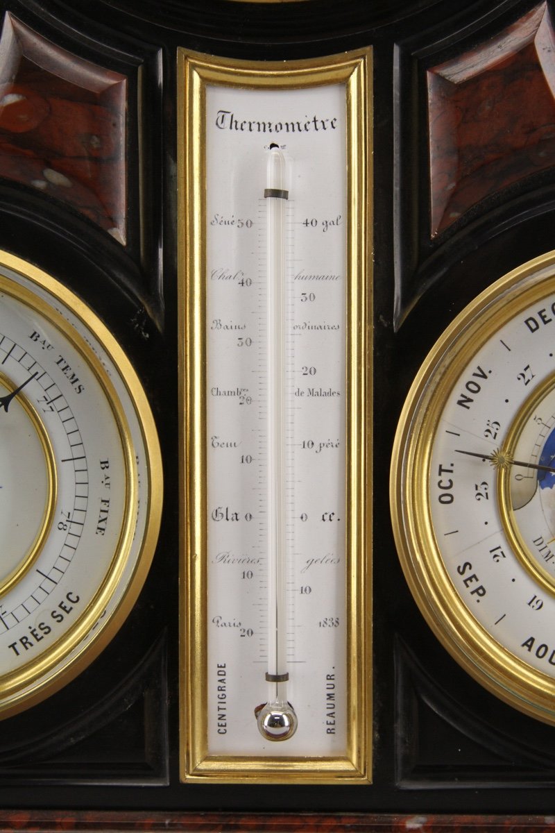 Pendulum, Barometer, Perpetual Calendar, Moon, Date, Month, Week. Escapement Coupe Perdu-photo-6