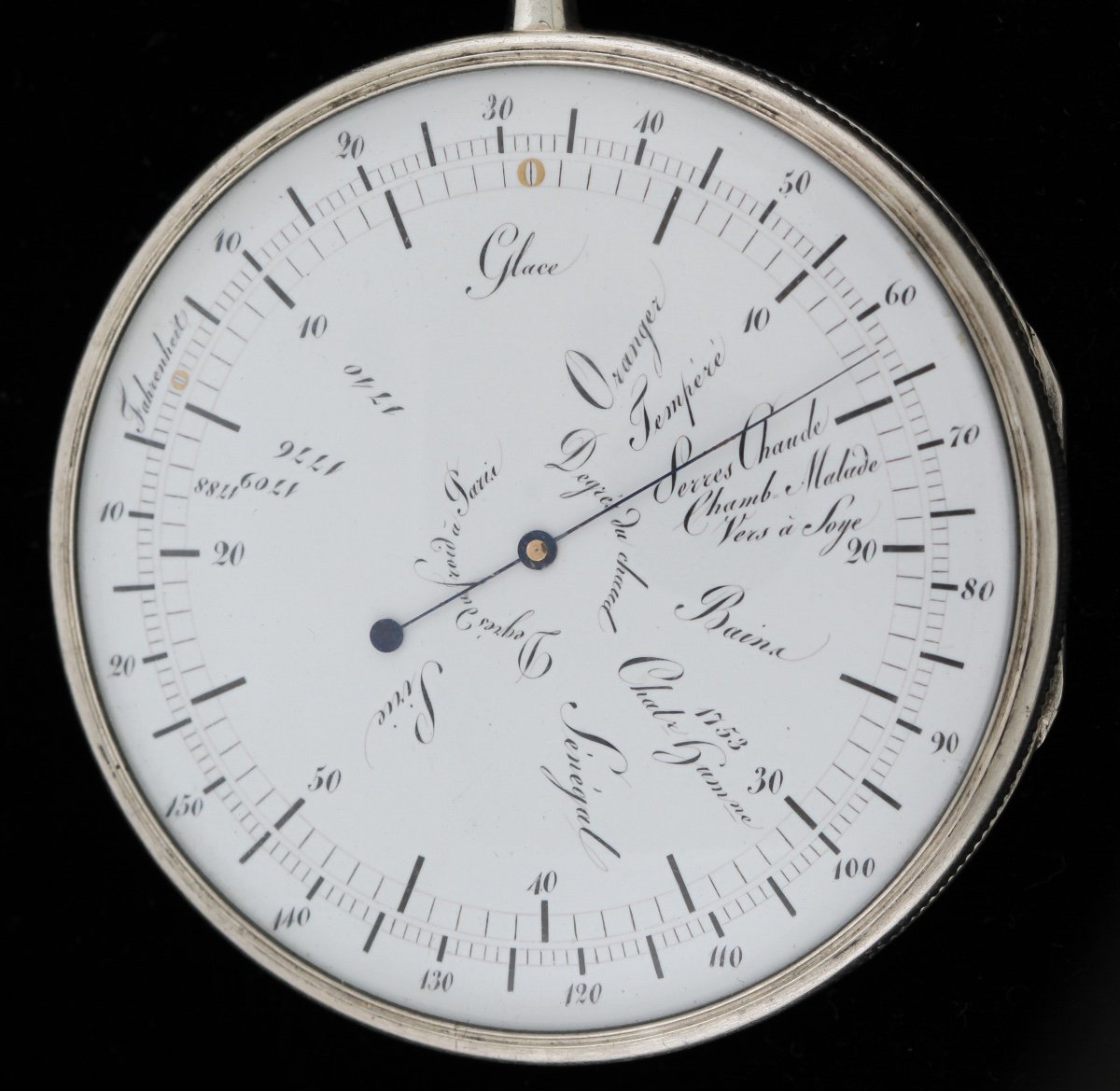 Themometre de poche En Argent De Couvoisier & Comp. ca. 1820-photo-1