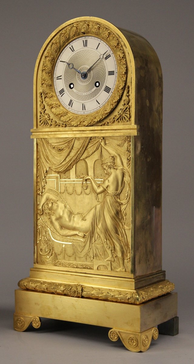 Large Clock, Mythological Scene From Leda And The Swan-photo-2