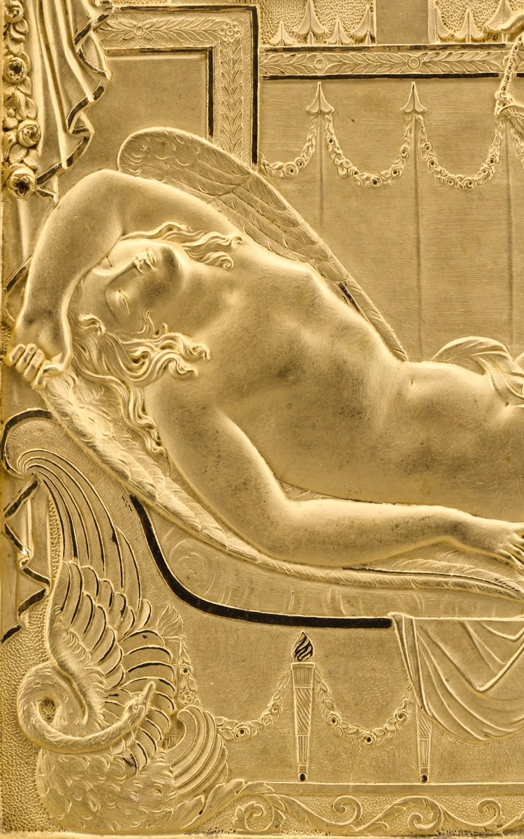 Large Clock, Mythological Scene From Leda And The Swan-photo-4