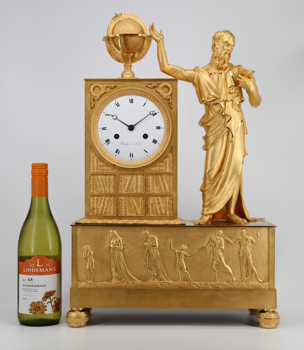pendule philosophe Socrates avec coupe empoisonnée 1819-photo-5