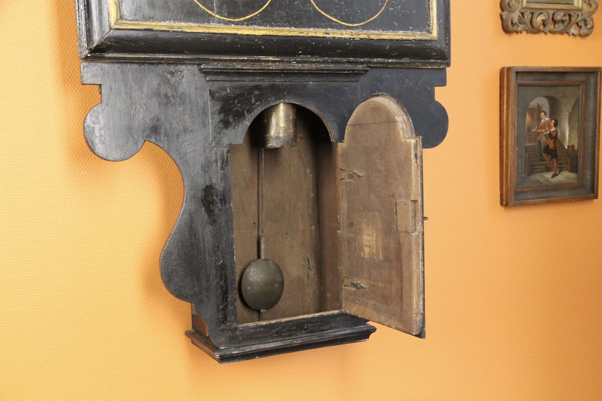 Cartel/Horloge de taverne anglaise avec cadran rectangulaire. Ca, 1725-1735-photo-4