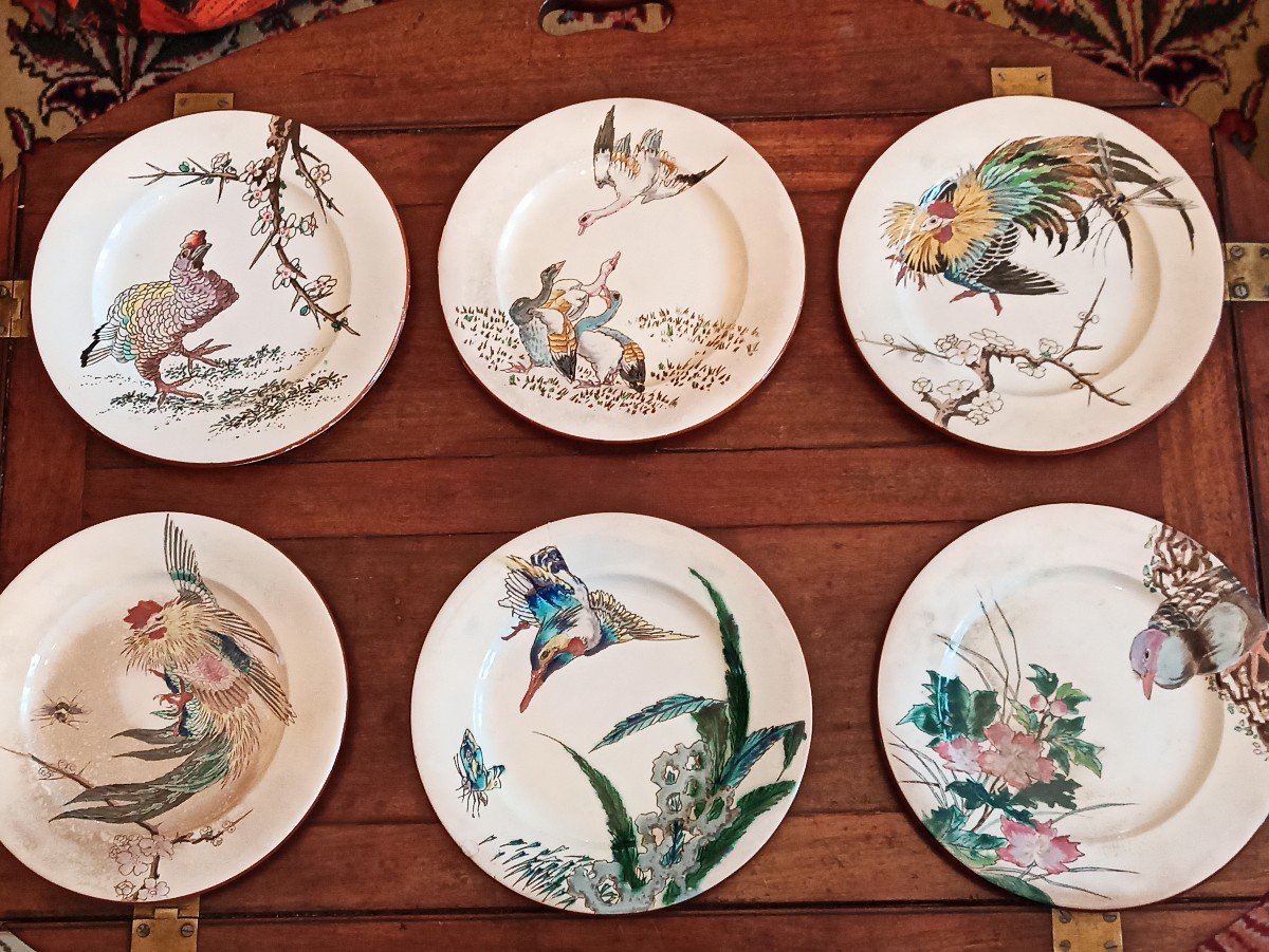LOT DE 2 Dessous De Plat Vintage Année 1960 / 1970 Décor D'oiseaux EUR